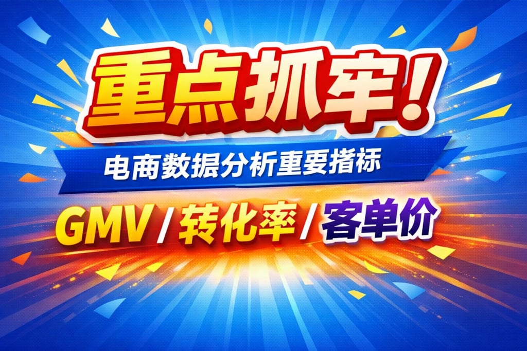 重点抓牢！电商数据分析重要指标，GMV / 转化率 / 客单价